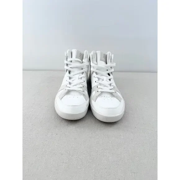 On Cloud The Roger Clubhouse Lace Up Mid Sneakers White Sand Women's Size 8 - Picture 3 of 7